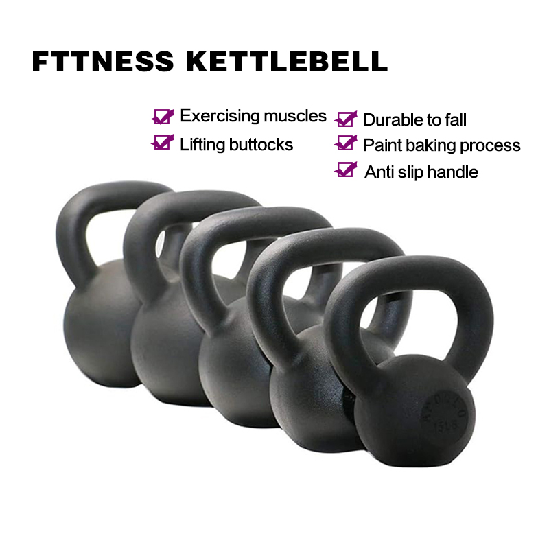 Layered cast iron kettlebells