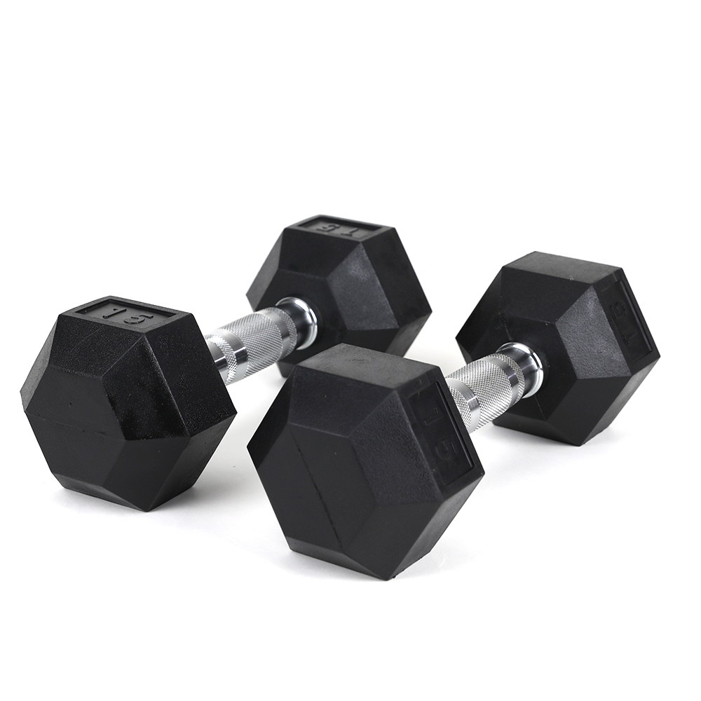RUBBER HEX DUMBBELL