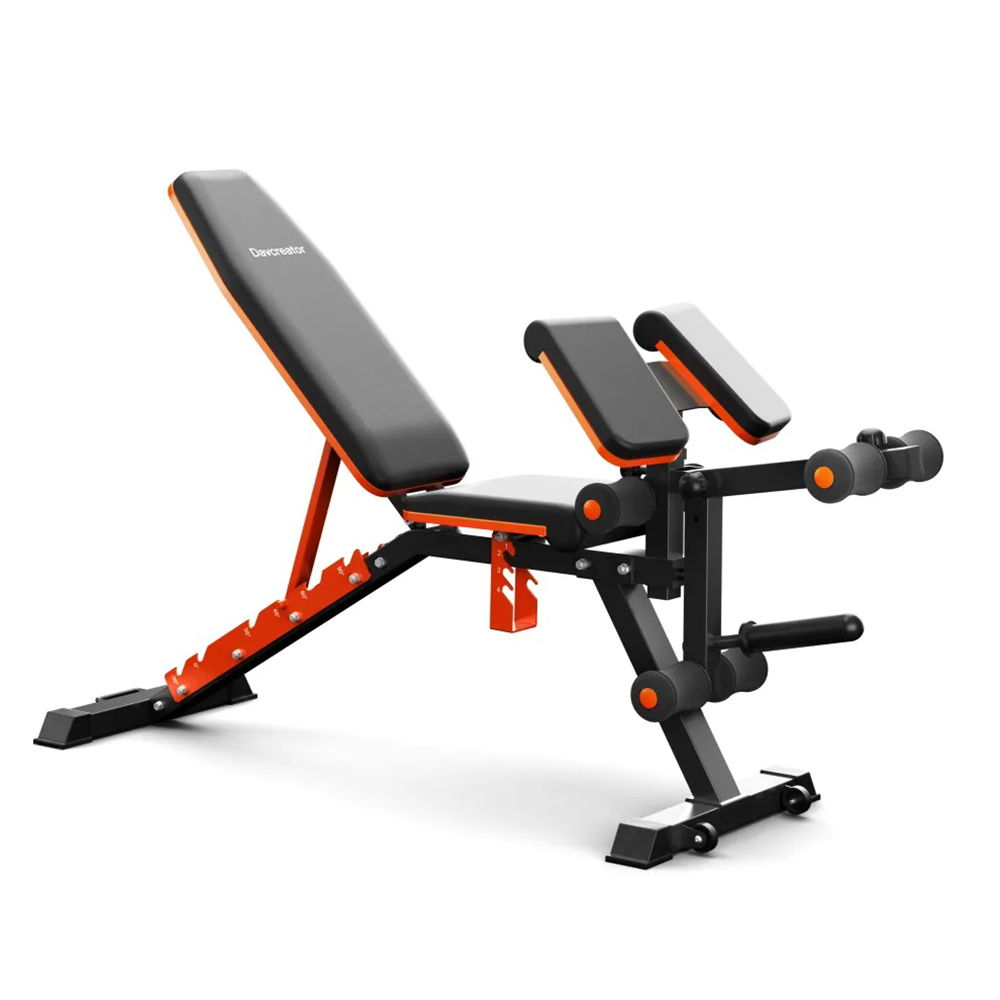 DAV Adjustable Preacher Curl Weight Bench With Leg Extension - Image 2