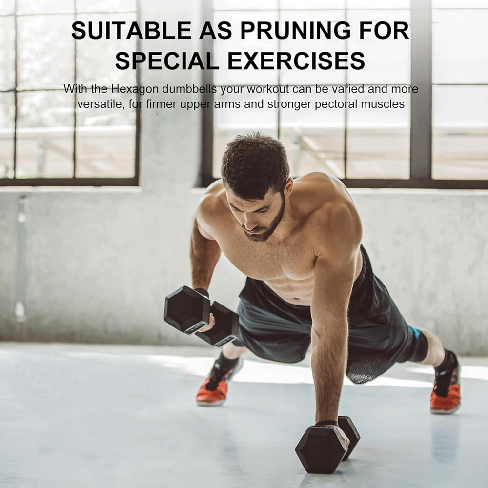 RUBBER HEX DUMBBELL - Image 4