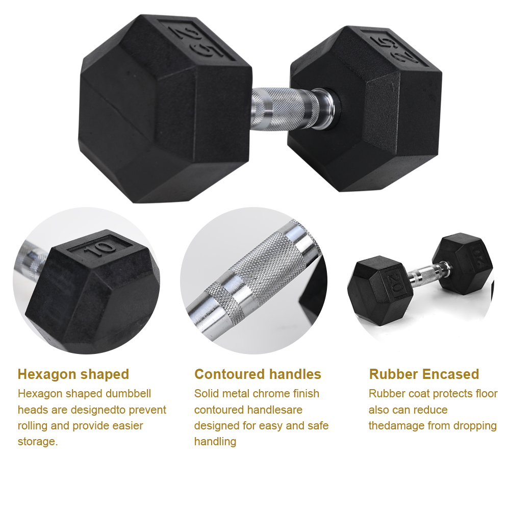 RUBBER HEX DUMBBELL - Image 2